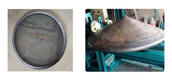 Simple round and cone head forming machine/dished end flanging machine